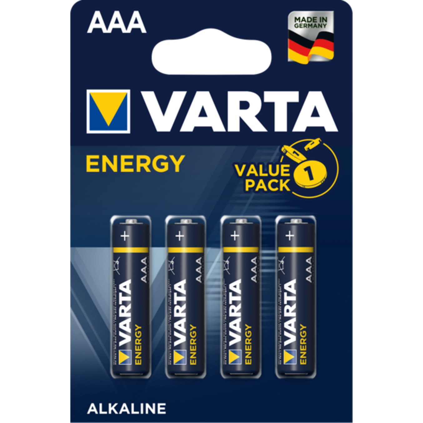 Blister pilas varta alcalinas energy lr - 03 aaa -  4 pilas