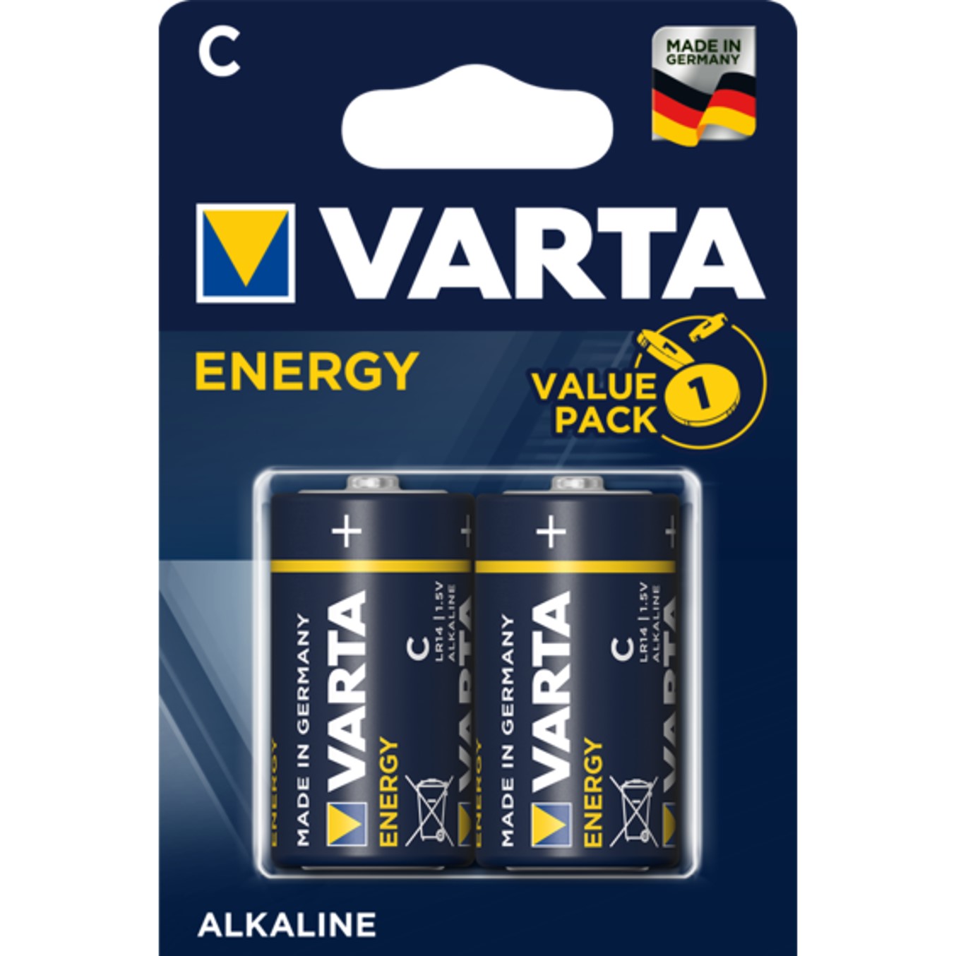 Blister pilas varta alcalinas energy lr14 c -  2 pilas