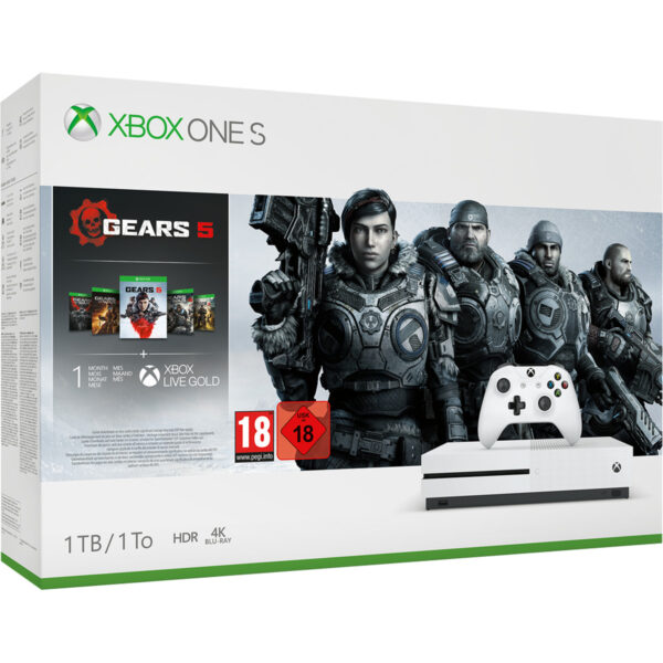 Consola microsoft xbox one s 1tb blanco + gears 5