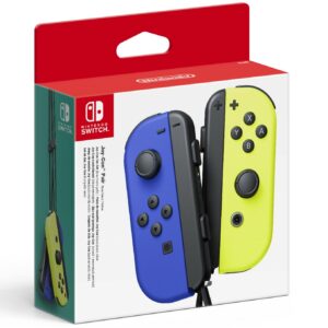 Accesorio nintendo switch -  mando joy - con azul - amarillo neon