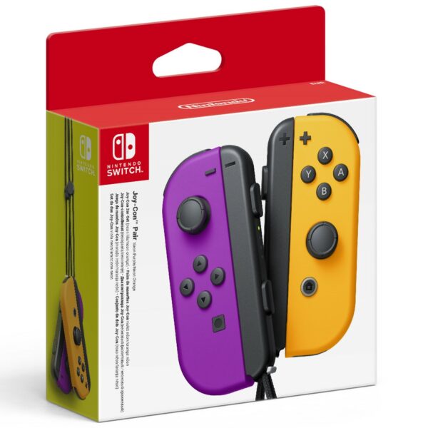 Accesorio nintendo switch -  mando joy - con morado neon - naranja