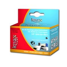 Kit de recarga imax para hp 350 - 336 - 337 - 338 negro ( 1 estacion de recarga +3 regargas negro)