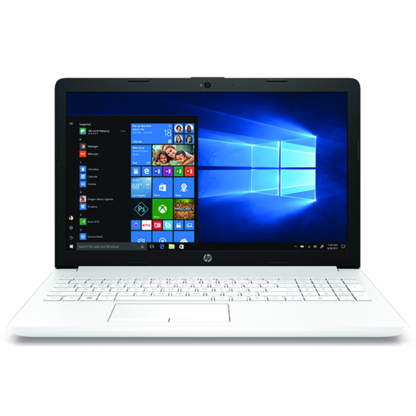 Portatil hp 15 - da0166ns i3 - 7020u 15.6pulgadas 12gb - ssd256gb - wifi - bt - w10 - blanco nieve