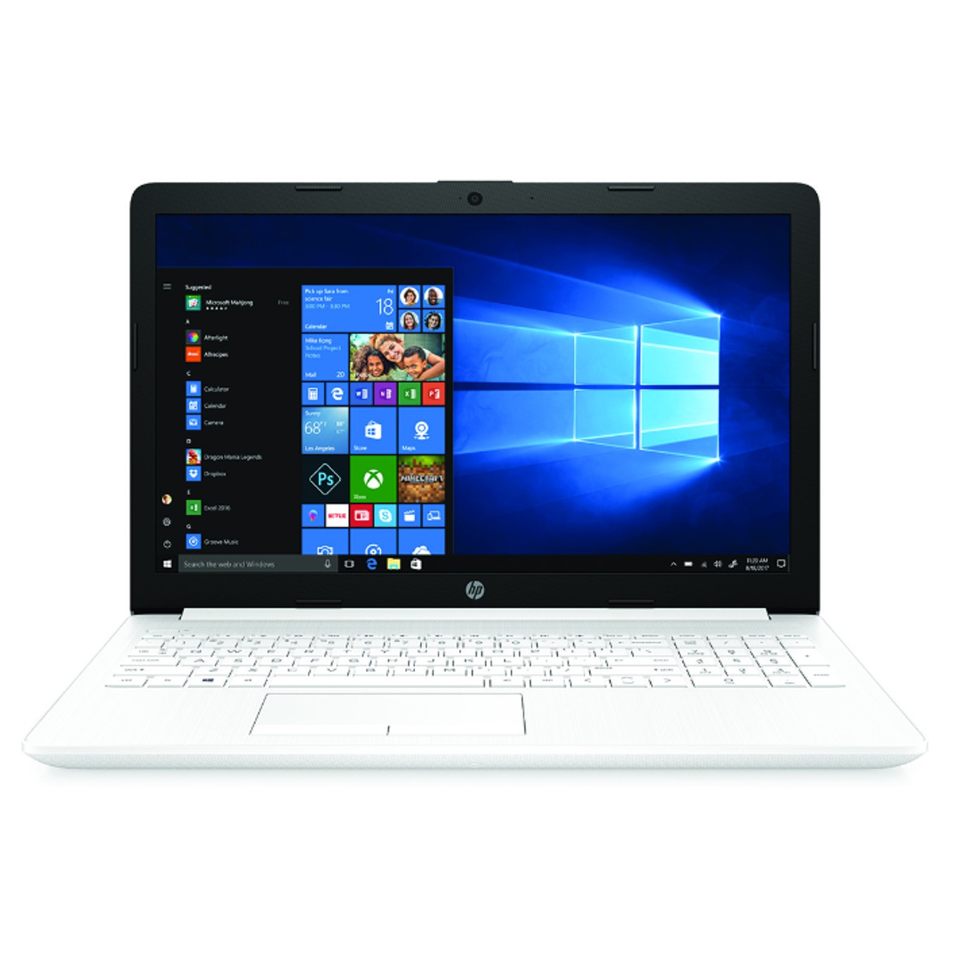 Portatil hp 15 - da1058ns i7 - 8565u 15.6pulgadas 8gb - ssd256gb - wifi - bt - w10 -  blanco nieve