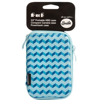 Funda transporte smile para disco hdd 2.5pulgadas blue geometric