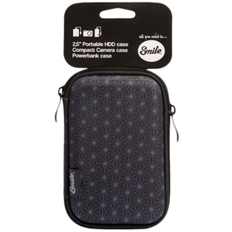 Funda transporte smile para disco hdd 2.5pulgadas black geometric