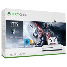 Consola microsoft xbox one s 1tb blanco + star wars jedi fallen order