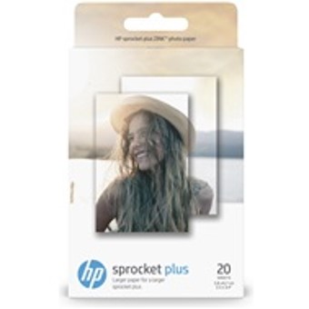 Papel hp foto adhesivo 5.8x8.7 sprocket plus 20 hojas