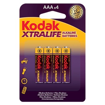 Blister pilas kodak alcalina xtralife aaa lr3 1.5v -  4 pilas