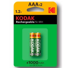 Blister pilas kodak recargables ni - mh aaa lr3 1000 mah -  2 pilas