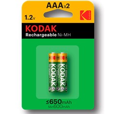 Blister pilas kodak recargables ni - mh aaa lr3 650mah -  2 pilas