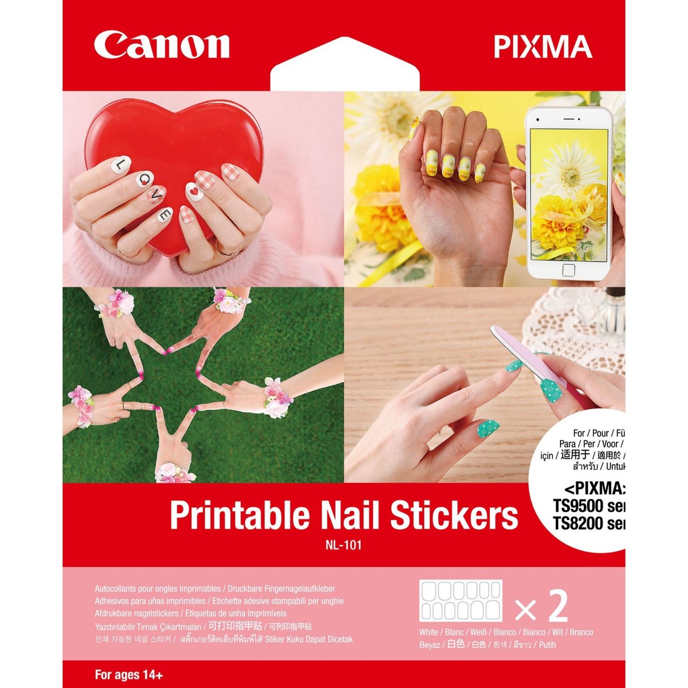 Pegatinas canon para uñas imprimible nl - 101 3203c002 -  2 hojas