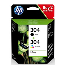 Pack 2 cartucho tinta hp 304 negro y color 3720 -  3721 -  3722 -  3750 -  5030