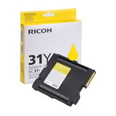 Cartucho gel ricoh 405691 amarillo gc - 31y -  gx e3300n -  gx 3350n - gx e2600 - gxe5550n - gxe 7700n -  amarillo