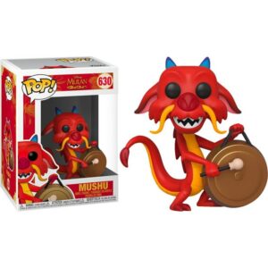 Funko pop disney mulan mushu sujetando un gong