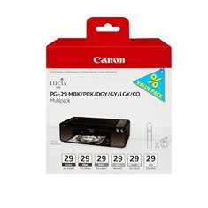 Multipack canon pgi - 29 mbk - pbk - dgy - gy - lgy - co