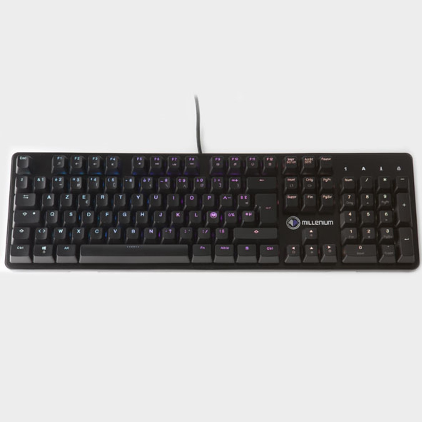 Teclado millenium mt2 gaming usb rgb + teclado numerico