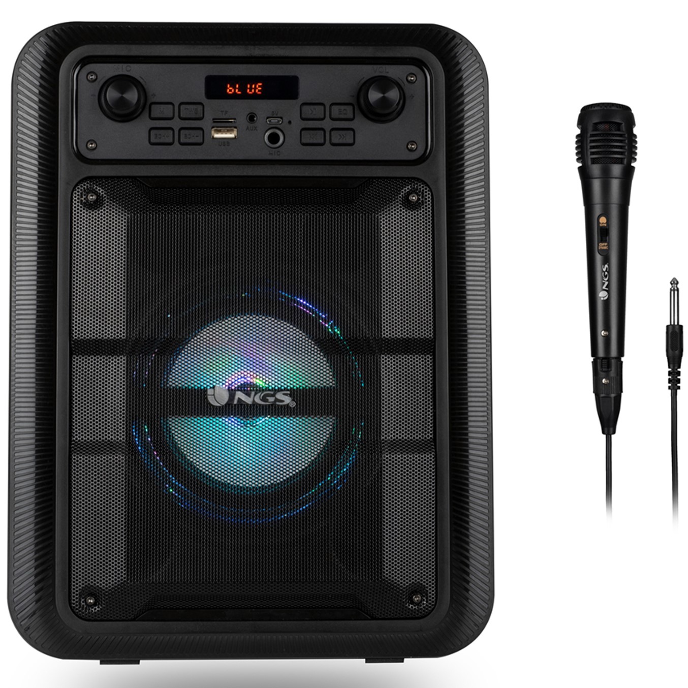 Altavoz portatil ngs roller lingo black 20w - 5pulgadas - usb - bluetooth - usb - aux - microfono 1 Altavoz portatil ngs roller lingo black 20w - 5pulgadas - usb - bluetooth - usb - aux - microfono