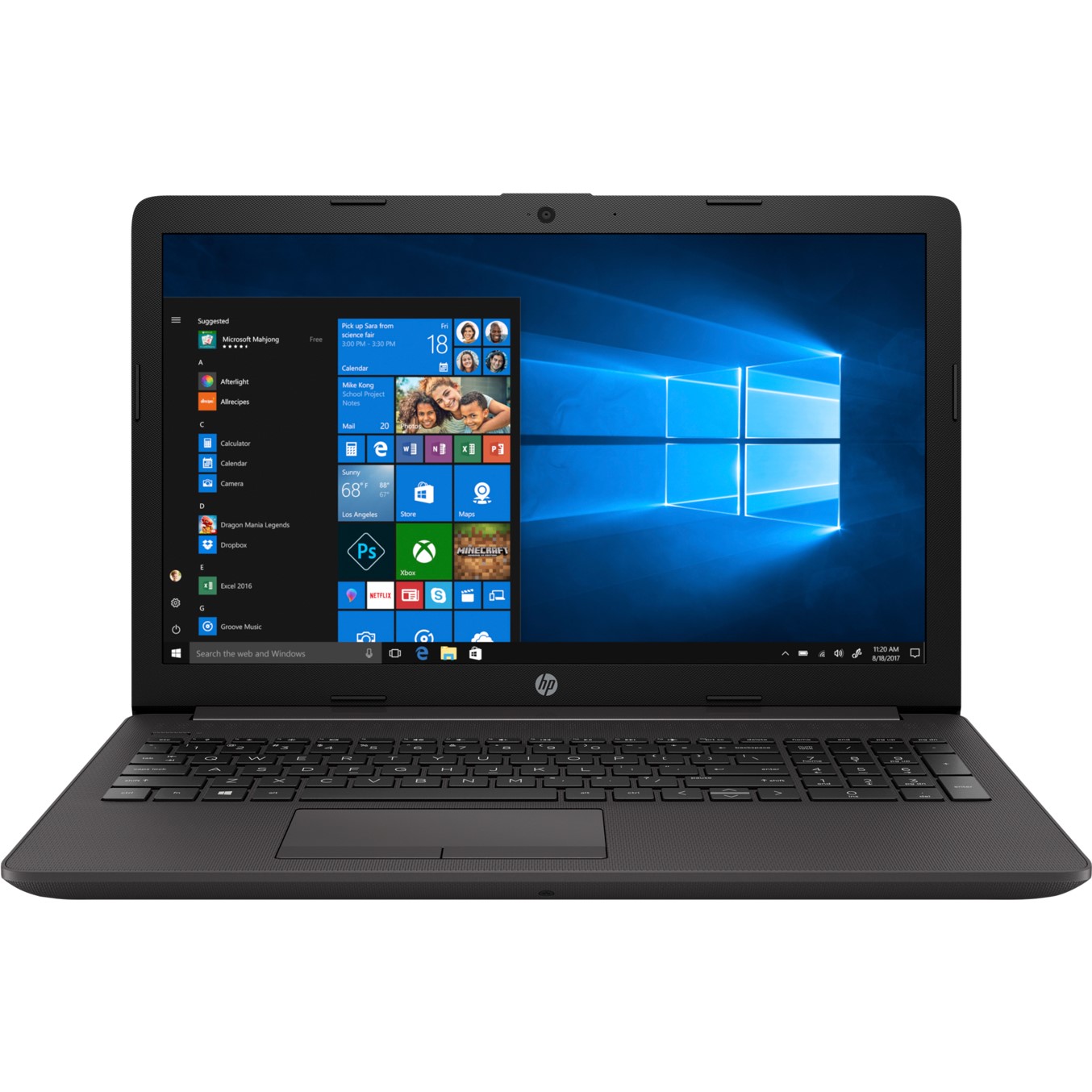 Portatil hp 250 g7 i3 - 7020u 15.6pulgadas 8gb - ssd256gb - intel hd graphics 620 - wifi - bt - w10