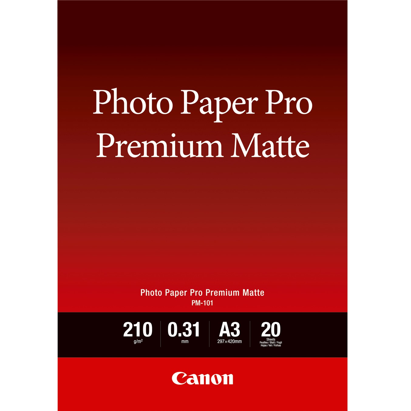 Papel fotografico canon premium matte tinta iimpresion -  a3 -  297x420mm -  20 hojas