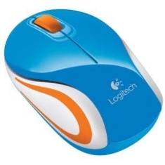 Mouse raton logitech m187 optico wireless inalambrico azul 2.4ghz mini