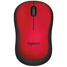 Mouse raton logitech m220 optico wireless inalambrico silent rojo