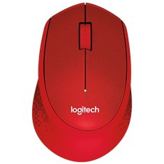 Mouse raton logitech m330 optico wireless inalambrico silent plus rojo