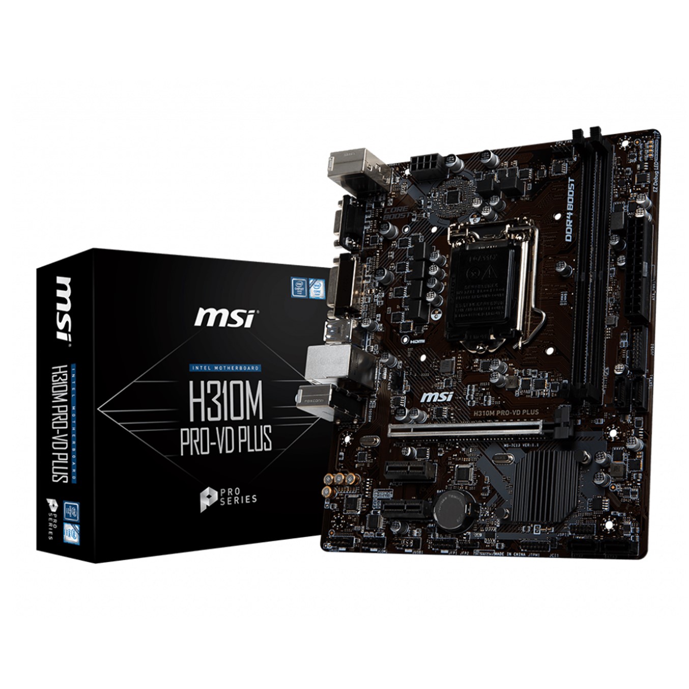 Placa base msi intel h310m pro - vd plus socket 1151 ddr4x2 2666mhz max 32gb d - sub dvd - d micro atx