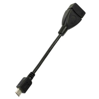 Cable silver ht usb otg para samsung galaxy -  macho - hembra - 15 cm -  negro