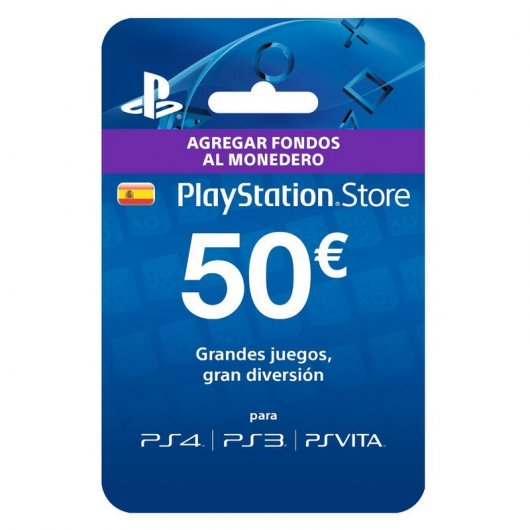 Tarjeta prepago monedero sony playstation live card 50 euros ps4 - ps3 - psp - psvita