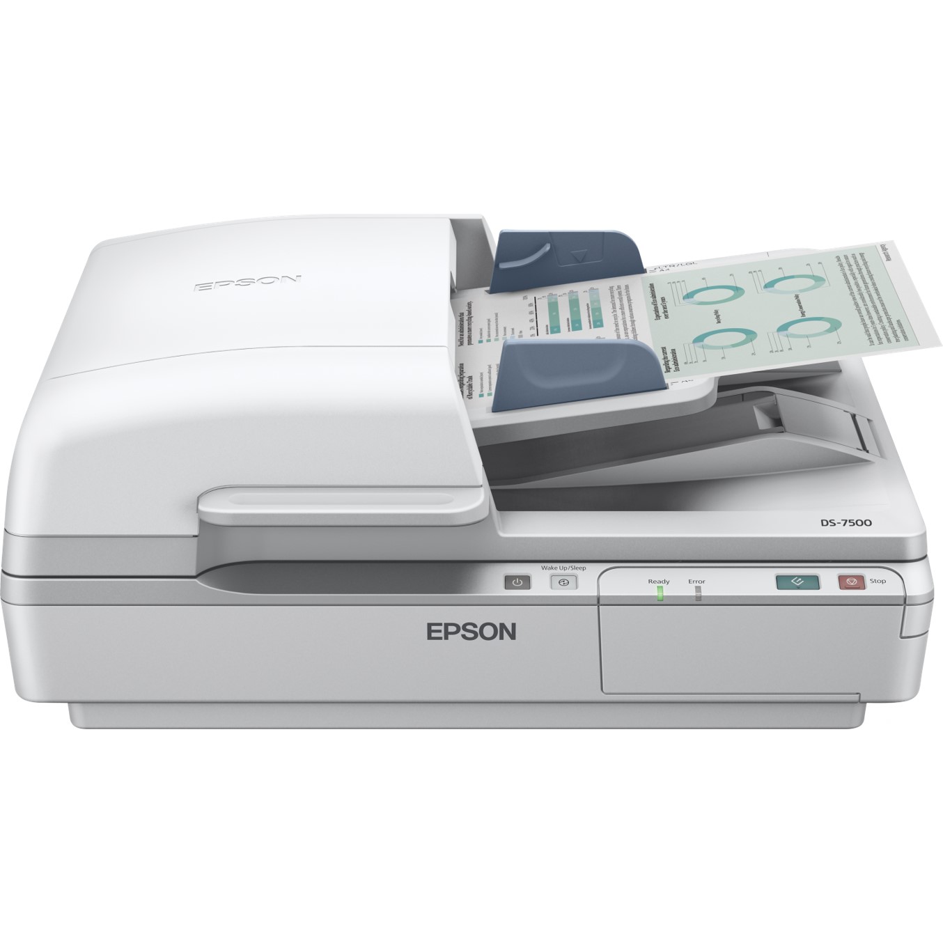 Escaner plano epson workforce ds - 6500 a4 -  25ppm -  duplex -  usb 2.0 -  red opcional -  adf 100hojas