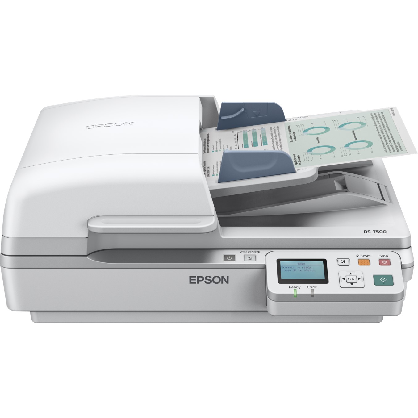 Escaner plano epson workforce ds - 6500n a4 -  25ppm -  duplex -  usb 2.0 -  red -  adf 100hojas