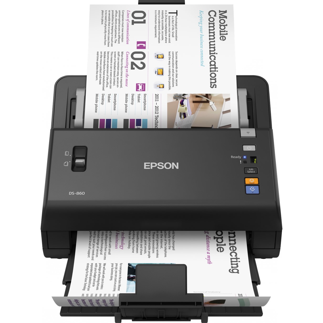 Escaner produccion epson workforce ds - 860 a4 -  65ppm -  duplex -  usb 2.0 -  red opcional -  adf 80hojas