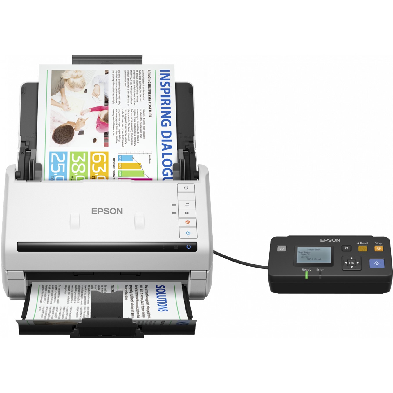 Escaner sobremesa epson workforce ds - 530n a4 -  35ppm -  profesional -  duplex -  usb 3.0 -  red -  adf 50 hojas