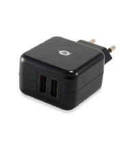 Cargador conceptronic 5v 2xusb de 1a conceptronic para enchufes de pared