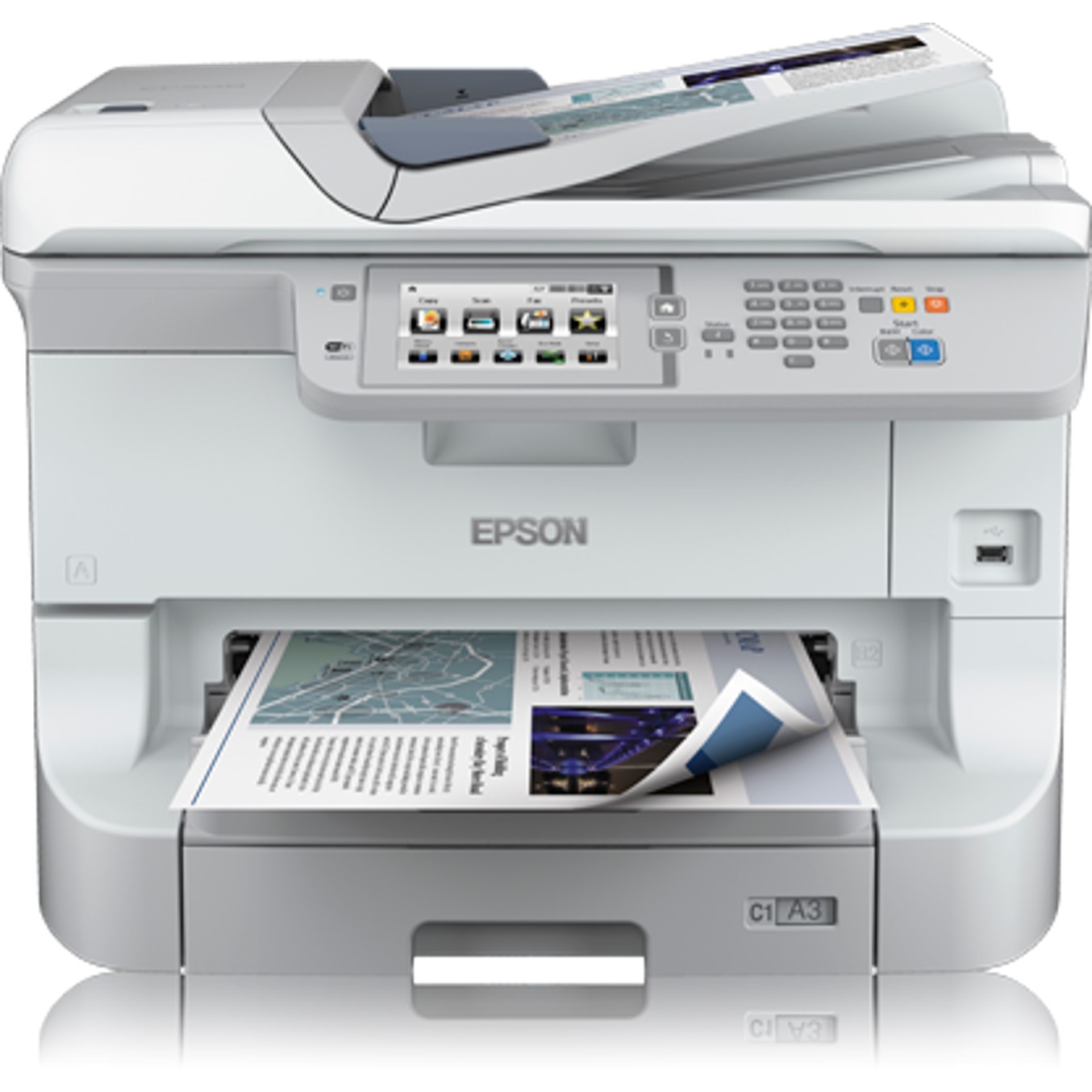 Multifuncion epson inyeccion color wf - 8590dwf workforce pro fax -  a3 -  34ppm -  usb -  red -  wifi -  wifi direct -  duplex todas las funciones -  adf