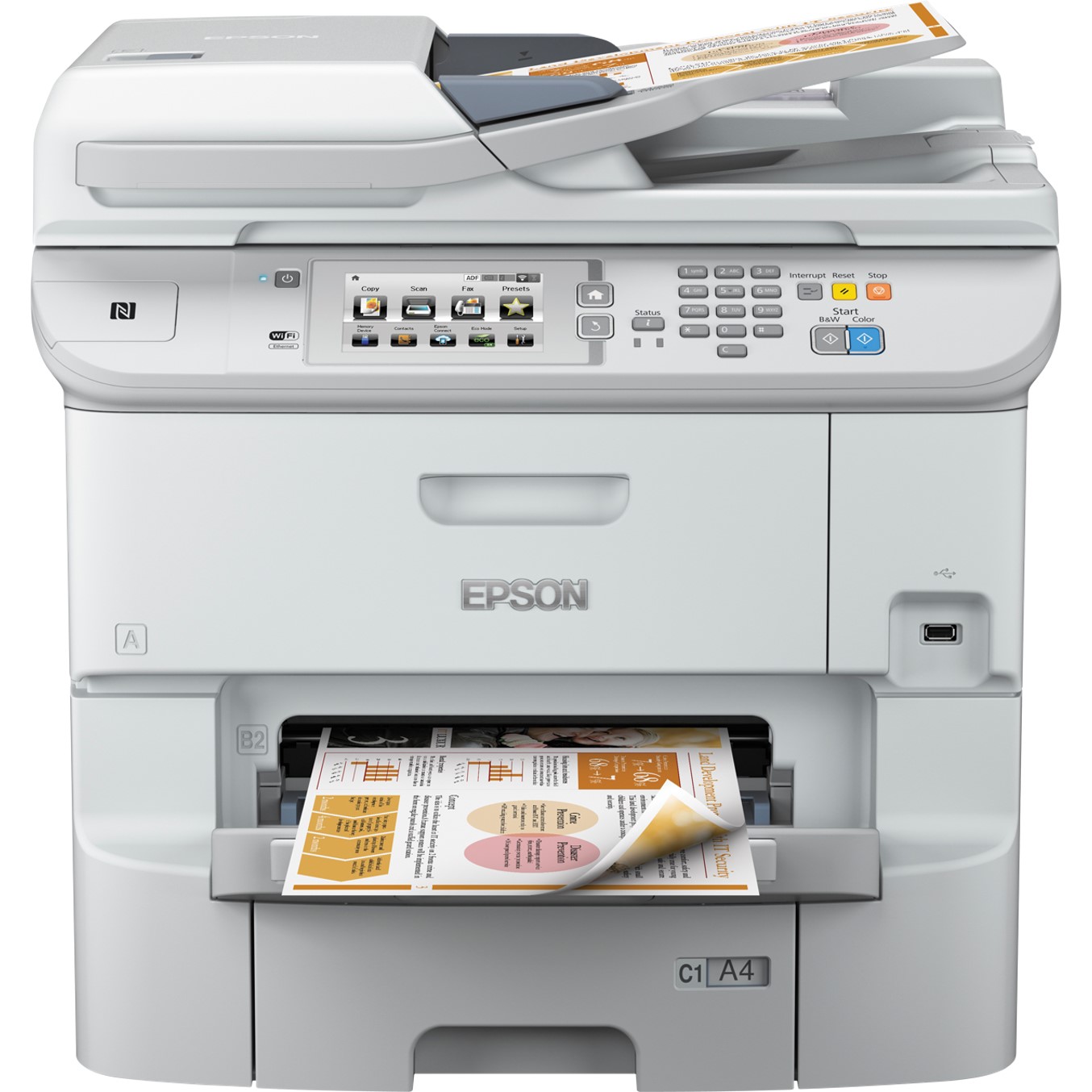 Multifuncion epson inyeccion color wf - 6590dwf workforce pro fax -  a4 -  34ppm -  usb -  red -  wifi -  wifi direct -  duplex todas las funciones -  adf -  nfc