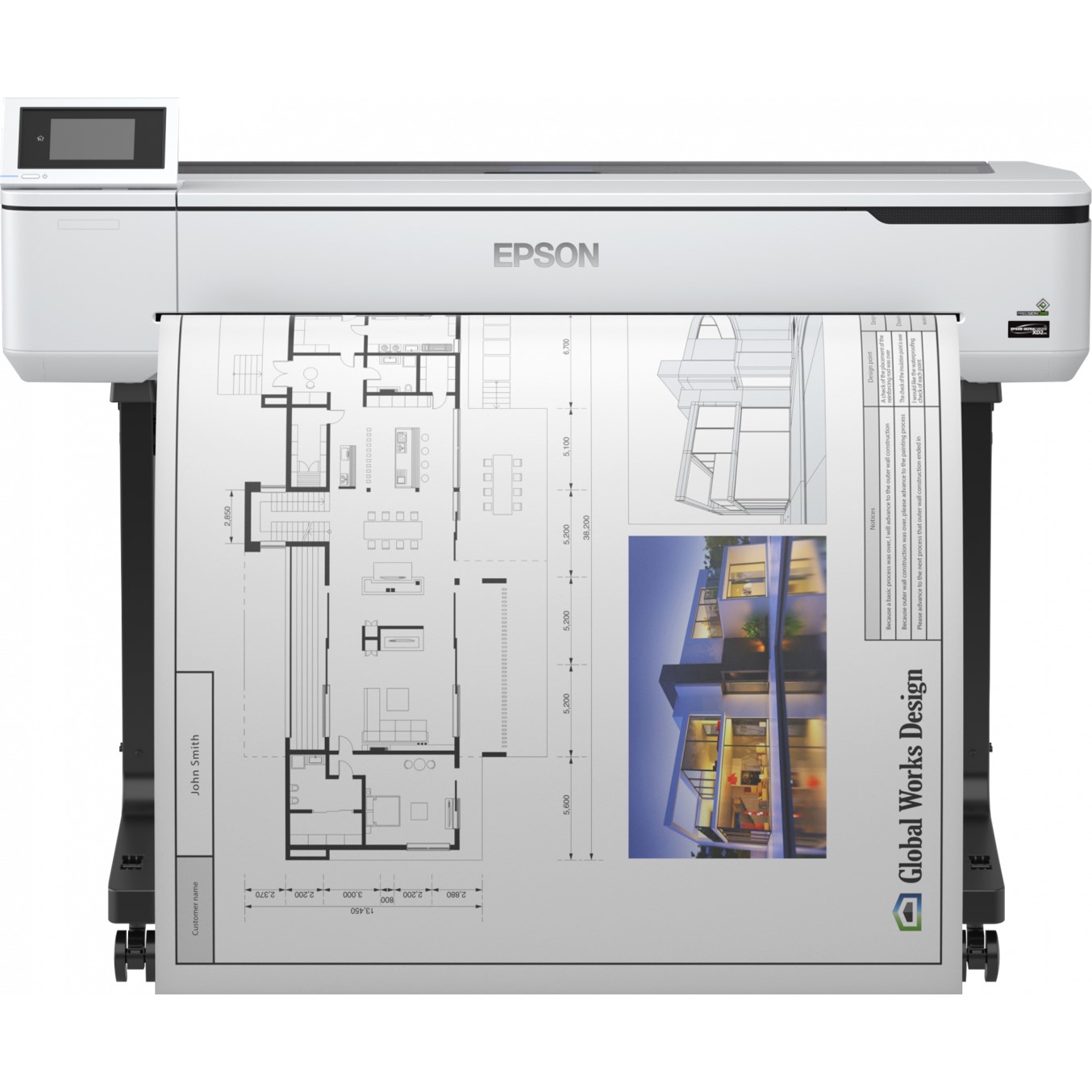 Plotter epson surecolor sc - t5100 a0 36pulgadas -  2400ppp -  1gb -  usb -  red -  wifi -  wifi direct -  pedestal