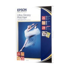 Papel epson c13s041944 ultra glossy 13x18 300gr 50 hojas