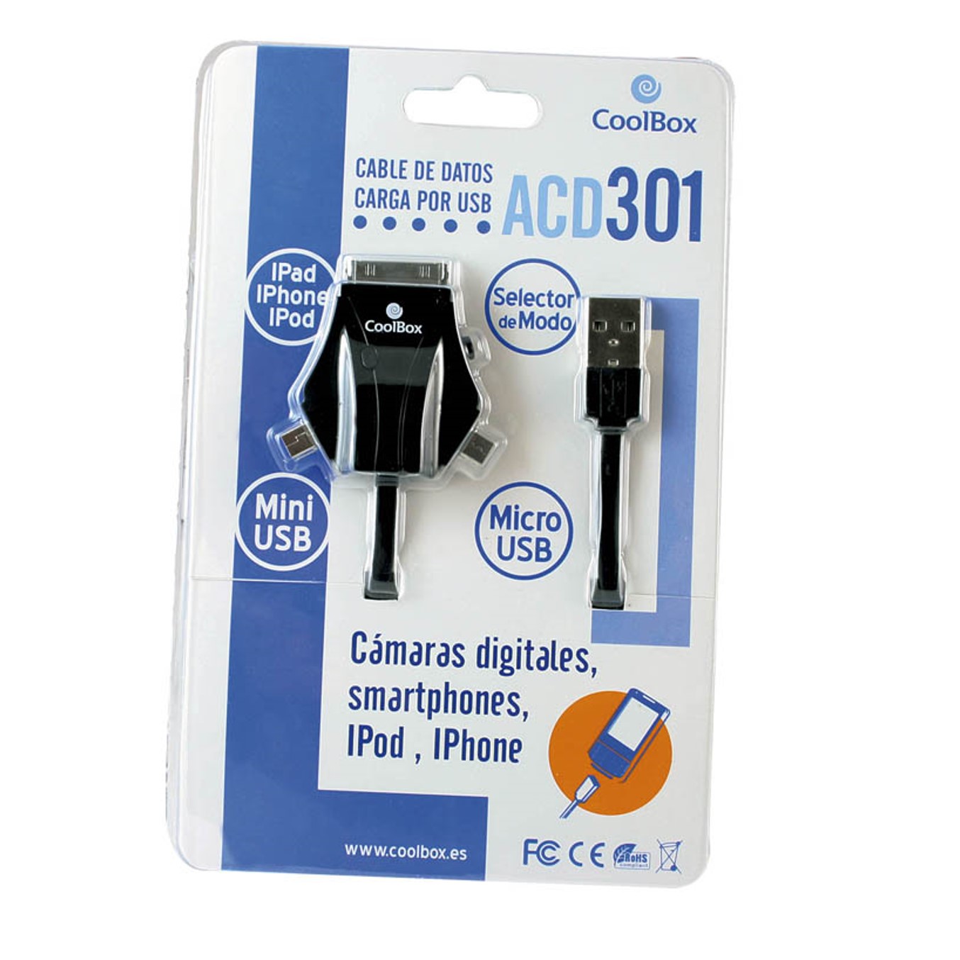 Cable de datos coolbox adc 301 usb