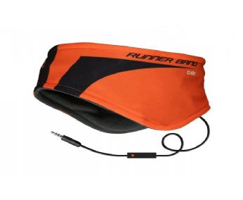 Cinta diadema sbs para correr con auriculares naranja