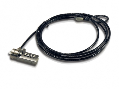 Cable de seguridad coneptronic para portatiles 1.8m combinacion