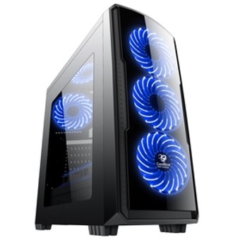 Caja ordenador gaming coolbox deepstorm blue edition. atx usb 3.0 usb 2.0 sin fuente