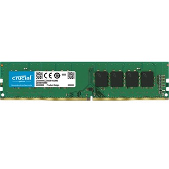 Memoria ddr4 4gb crucial -  udimm -  2400 mhz -  pc4 - 19200 -  cl 17 - 1.2v