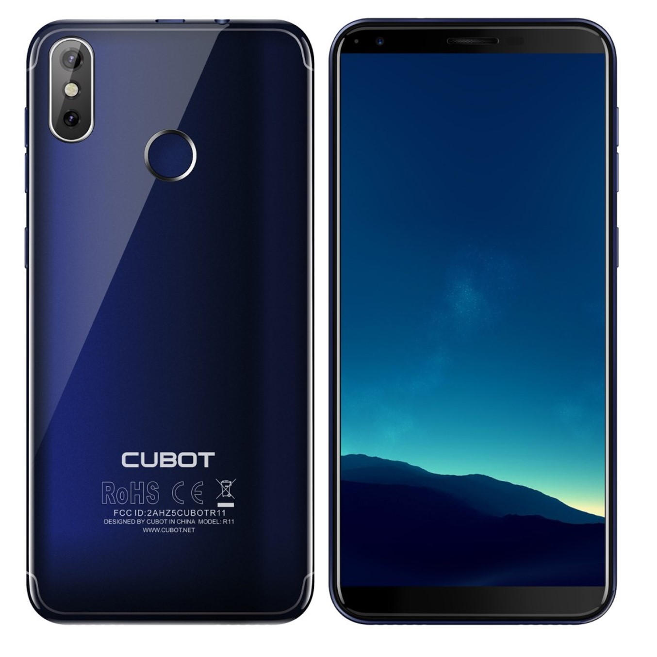 Telefono movil smartphone cubot r11 azul -  5.5pulgadas -  16gb rom -  2gb ram -  13+2mpx - 8mpx -  quad core -  dual sim -  3g -  lector de huella