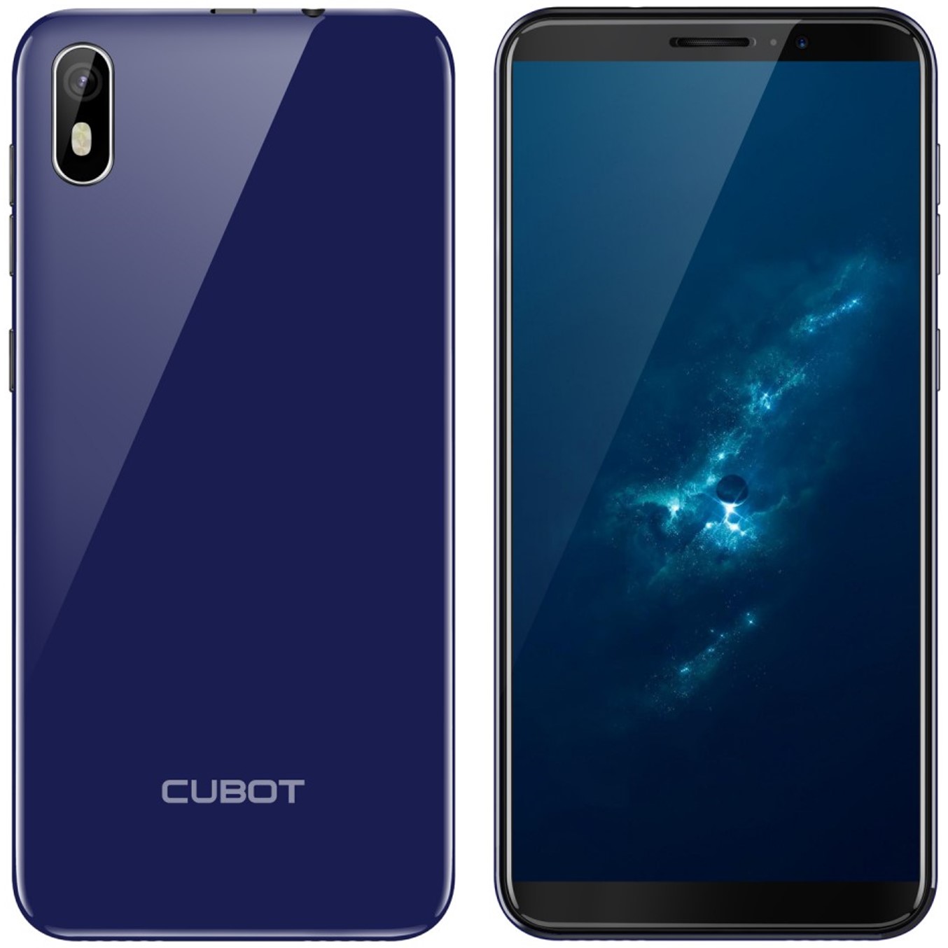 Telefono movil smartphone cubot j5 azul - 5.5pulgadas - 16gb rom - 2gb ram - 8mpx -  5mpx - quad core - dual sim - 3g