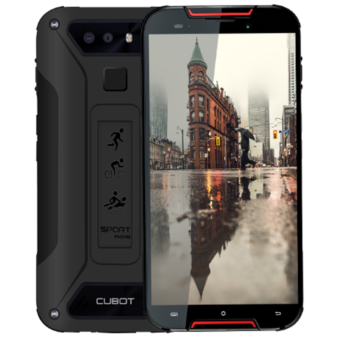 Telefono movil smartphone cubot quest lite rojo negro - 32gb rom - 3gb ram - 13+2mpx -  8mpx - ip68 - ouad core - 4g - lector huella