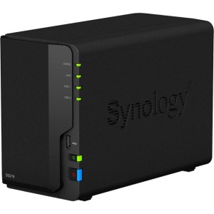 Servidor nas synology disk station ds218 2 gb 2 bahias raid ethernet gigabit