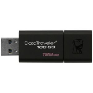 Memoria usb 3.0 kingston 128gb datatraveler 100 g3 negro