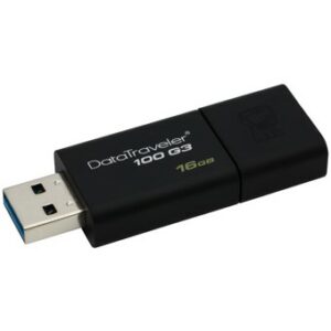 Memoria usb 3.0 kingston 16gb datatraveler 100 g3 negro